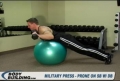 Military Press: Prone On SB With DB