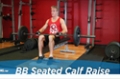 Exercise Guides: Barbell Seated Calf Raise, Male/Short Clip