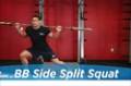 Exercise Guides: Barbell Side Split Squat, Male/Short Clip