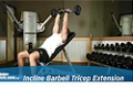 Exercise Guides: Incline Barbell Triceps Extension, Male/Short Clip