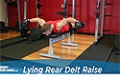 Exercise Guides: Lying Rear Delt Raise, Male/Short Clip