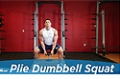 Exercise Guides: Plie Dumbbell Squat, Male/Short Clip