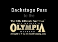 2009 Olympia Backstage Pass Photo Slideshow By Kris Gethin