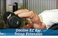 Exercise Guides: Decline EZ Bar Triceps Extension, Male/Shor