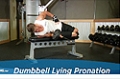 Exercise Guides: Dumbbell Lying Pronation, Male/Short Clip