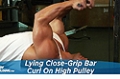 Exercise Guides: Lying Close-Grip Bar Curl On High Pulley, M