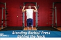 Exercise Guides: Standing Barbell Press Behind Neck, Male/Sh
