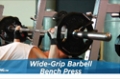 Exercise Guides: Wide-Grip Barbell Bench Press, Male/Short C