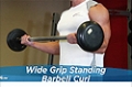 Exercise Guides: Wide-Grip Standing Barbell Curl, Male/Short