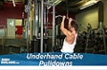 Exercise Guides: Underhand Cable Pulldowns, Male/Short Clip