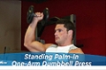Exercise Guides: Standing Palm-In One-Arm Dumbbell Press, Ma