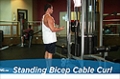 Exercise Guides: Standing Biceps Cable Curl, Male/Short Clip