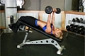 Exercise Guides: Decline Close Grip Bench To Skull Crusher, Female/Long Clip