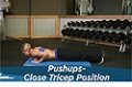 Exercise Guides: Pushups - Close Tricep Position, Female/Short Clip
