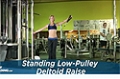 Exercise Guides: Standing Low-Pulley Deltoid Raise, Female/Short Clip